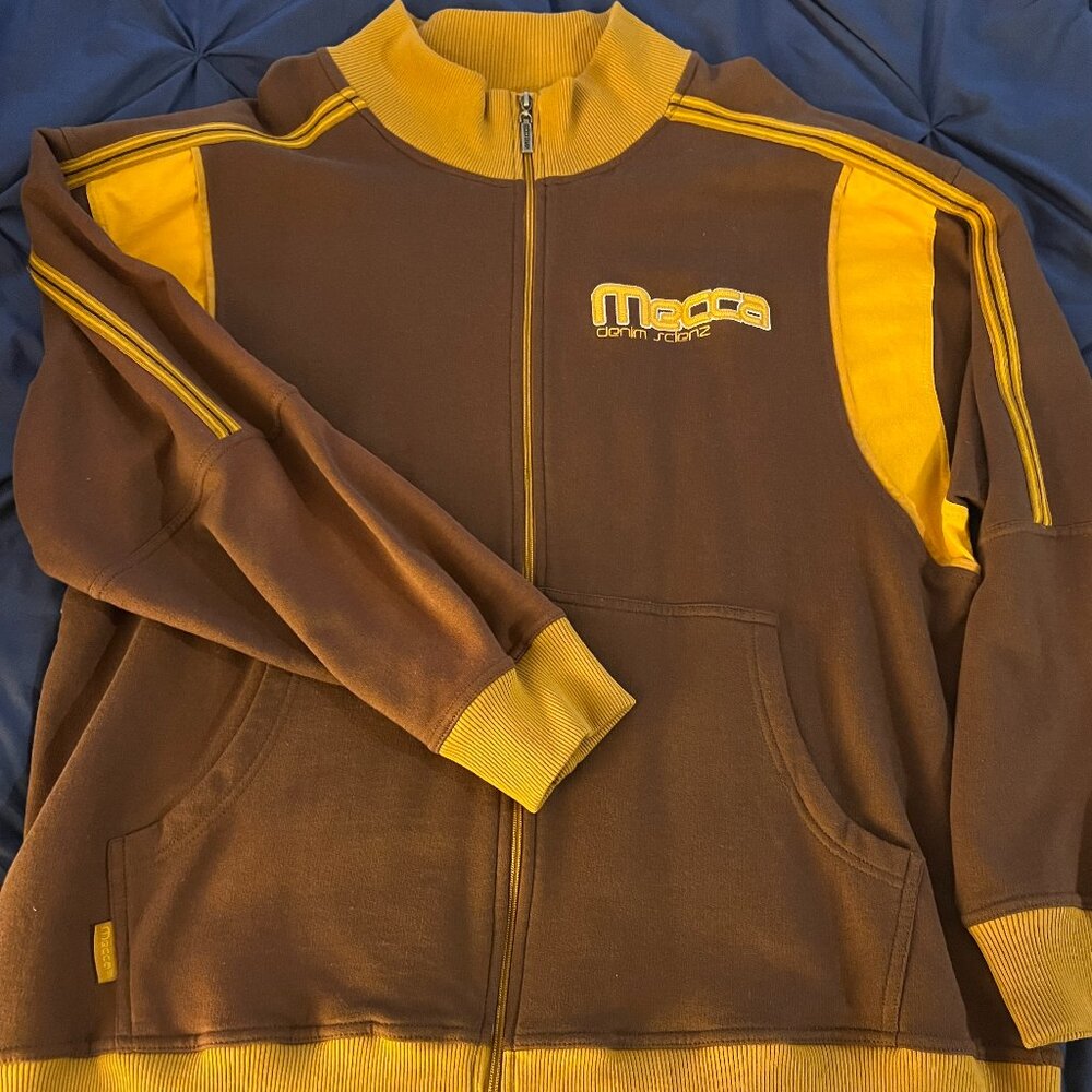 Vintage 90's Mecca brand zip-up warm-up jacket